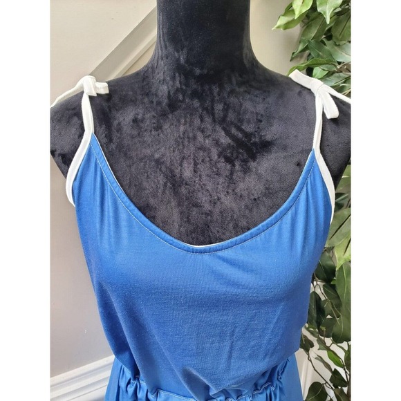 SHEIN Women's Blue Polyester V-Neck Strappy Short Casual Dress Size Medium - Picture 5 of 9
